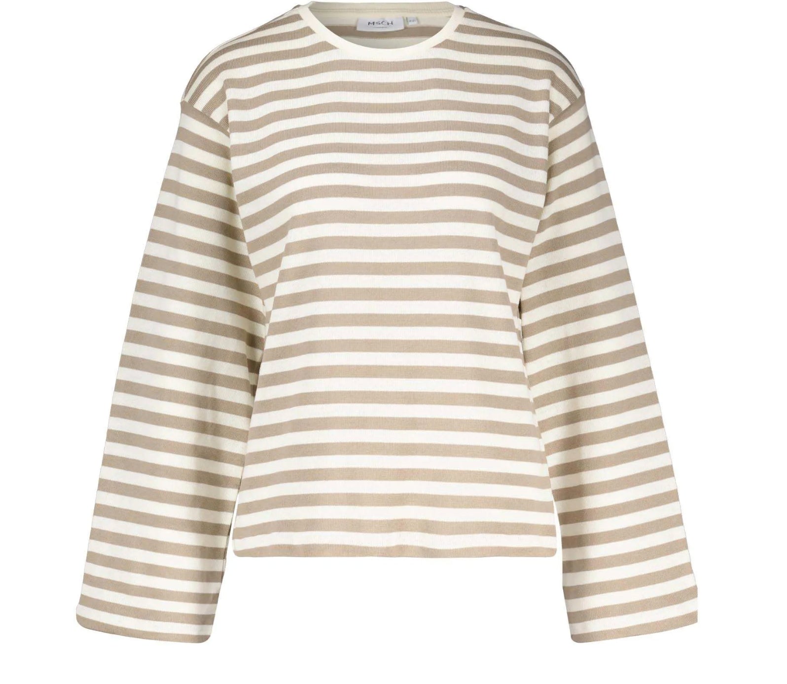MSCH Copenhagen Bahara Pullover STP R Cashew/V Ice - hvittrad.no