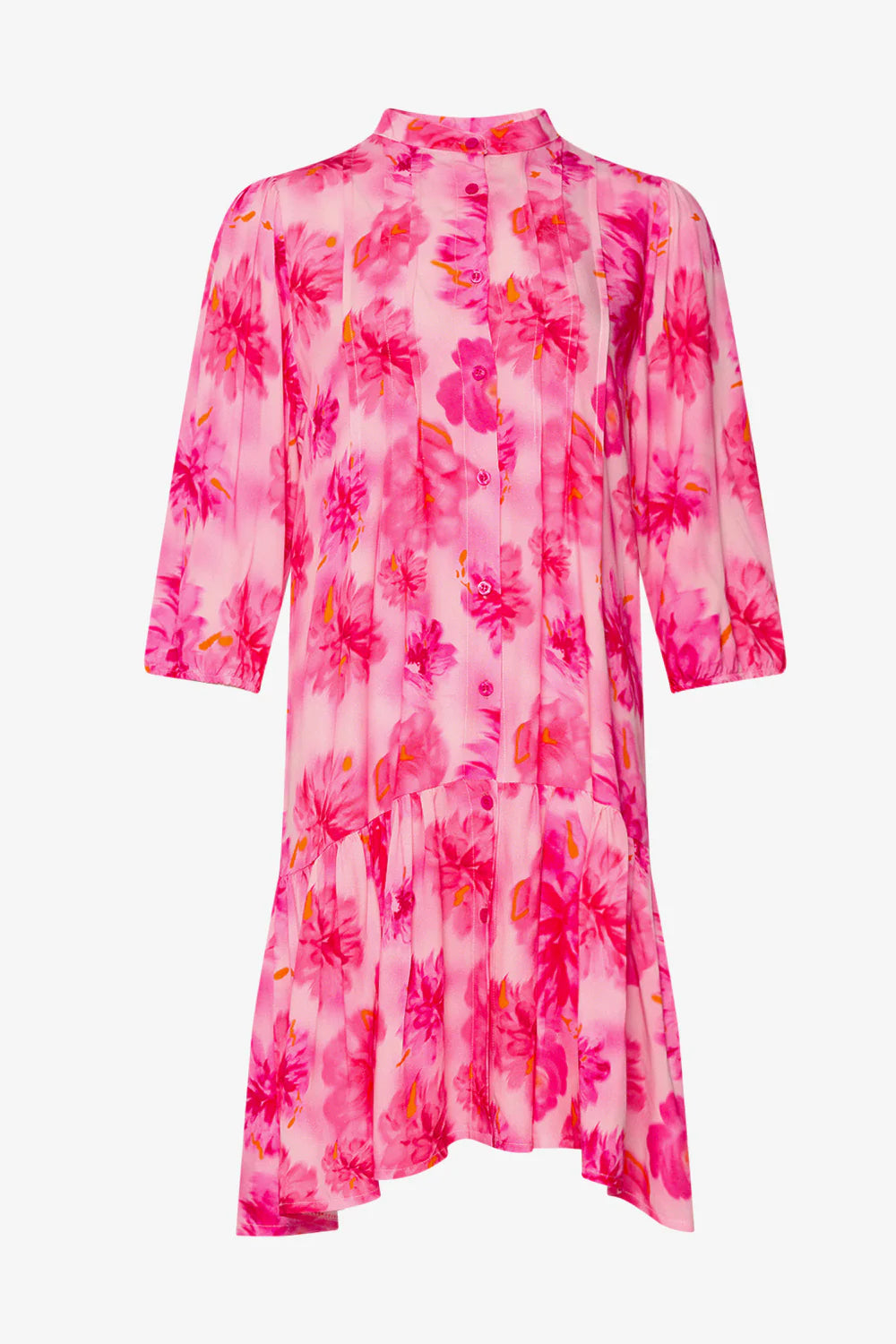 Imogene Sh. Dress Pink White Flower Mix