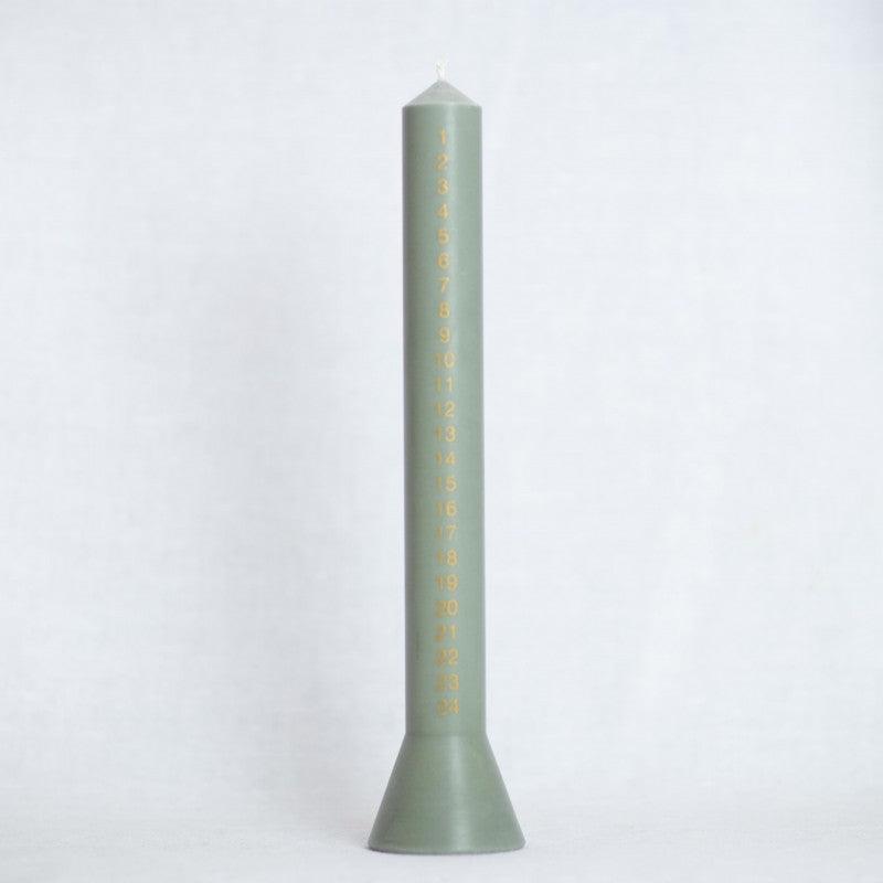 Kalenderlys Hyggelyset Sage/Gold 36cm