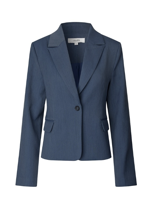 Mbym Mirany-M Mina Blazer Medium Blue Wash - hvittrad.no