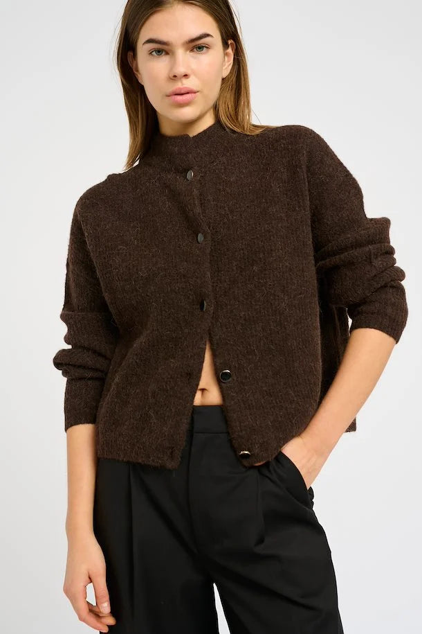 Gestuz AlphaGZ Short Cardigan Molé - hvittrad.no