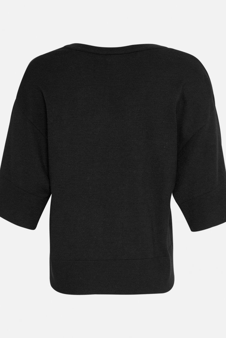 MSCH Copenhagen Eslina Rachelle 2/4 V Pullover Black - hvittrad.no