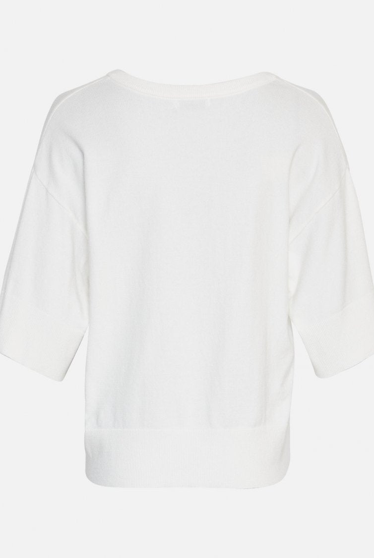 MSCH Copenhagen Eslina Rachelle 2/4 V Pullover Egret - hvittrad.no