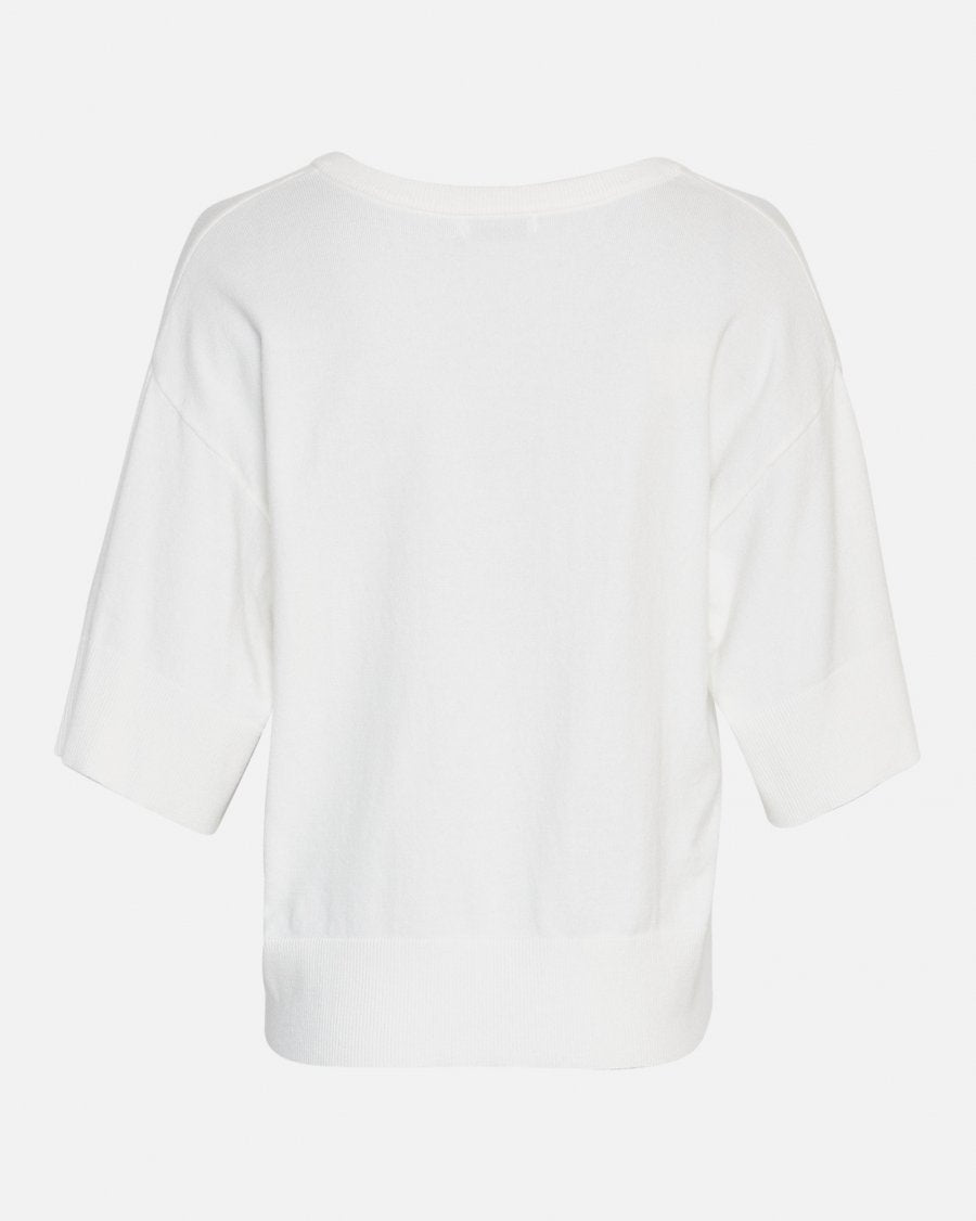 MSCH Copenhagen Eslina Rachelle 2/4 V Pullover Egret - hvittrad.no
