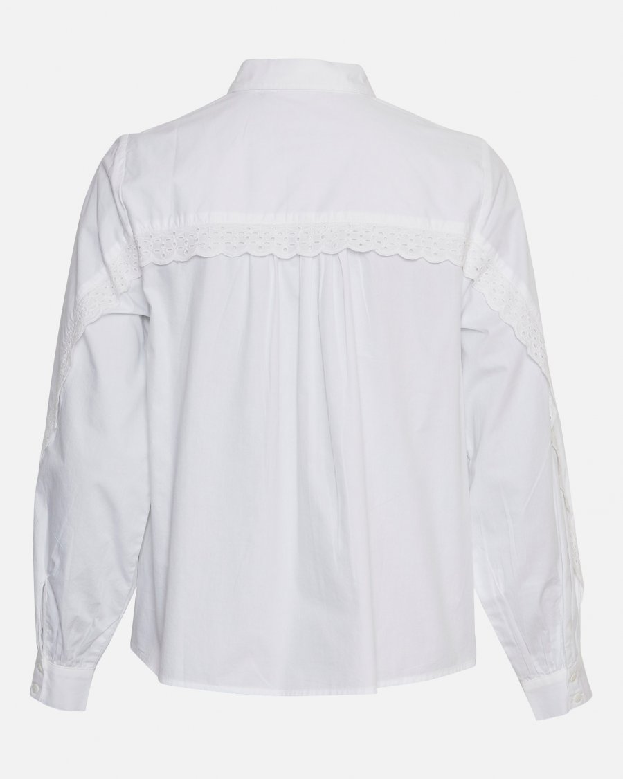 Moss Copenhagen Josetta Petronia Shirt Bright White - hvittrad.no
