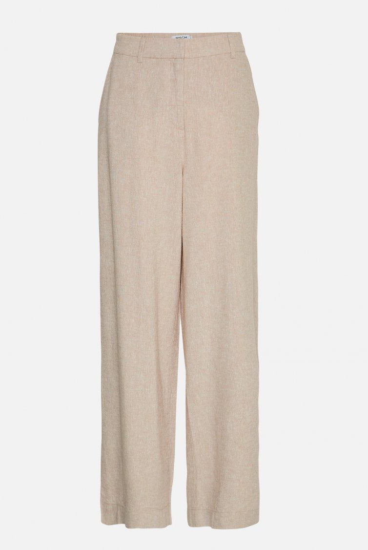 MSCH Copenhagen Jovene Ginia HW Pants Sand - hvittrad.no