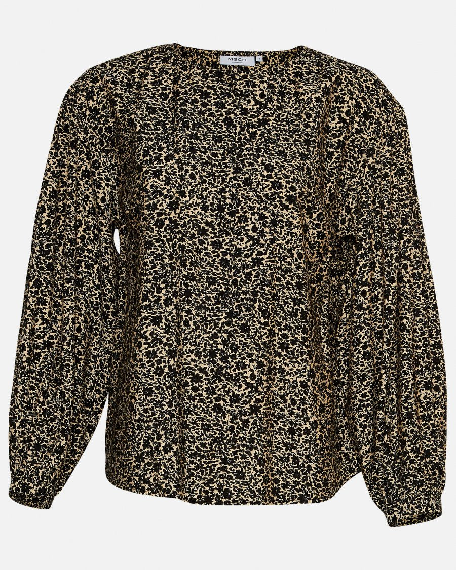 Moss Copenhagen Karitta Setara Shirt AOP Trench Coat Flw - hvittrad.no