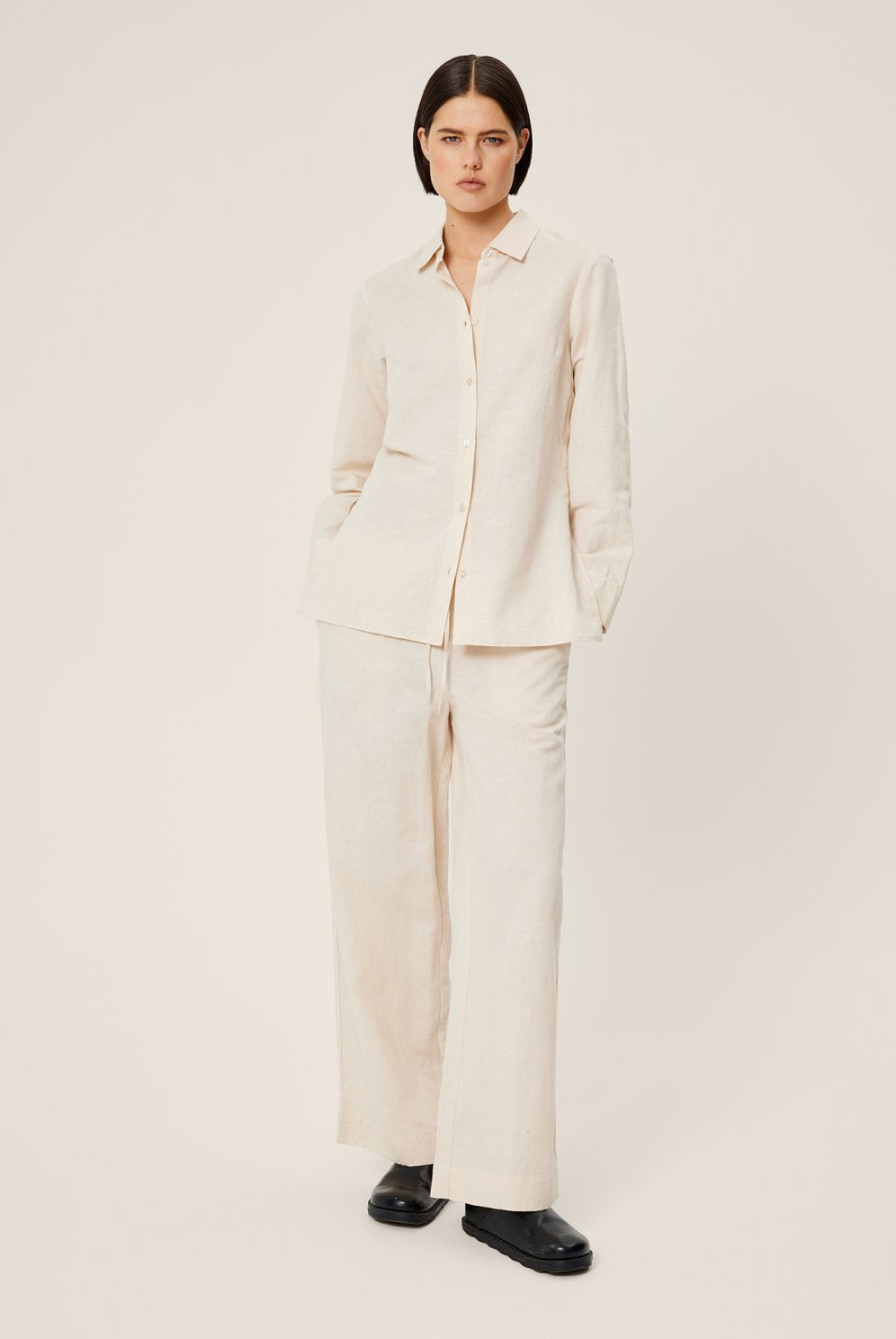 MSCH Copenhagen Mirilla Pants Fog - hvittrad.no