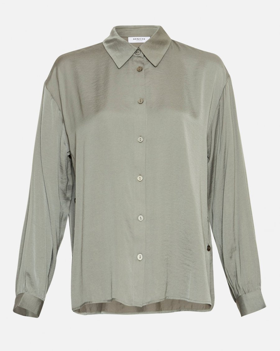 Moss Copenhagen Nanella Maluca Shirt Four Leaf Clove - hvittrad.no