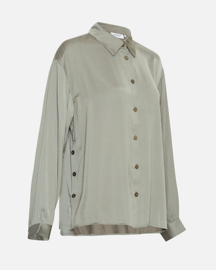 Moss Copenhagen Nanella Maluca Shirt Four Leaf Clove - hvittrad.no