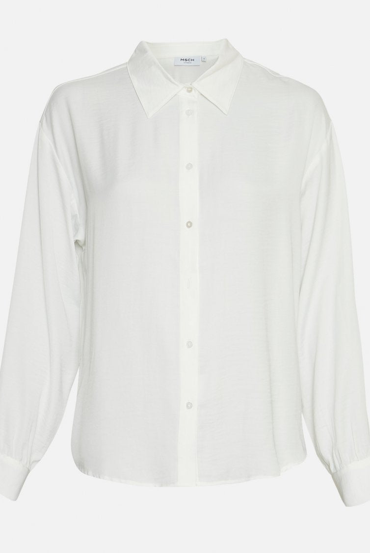 MSCH Copenhagen Sandeline Maluca Shirt Cloud White - hvittrad.no