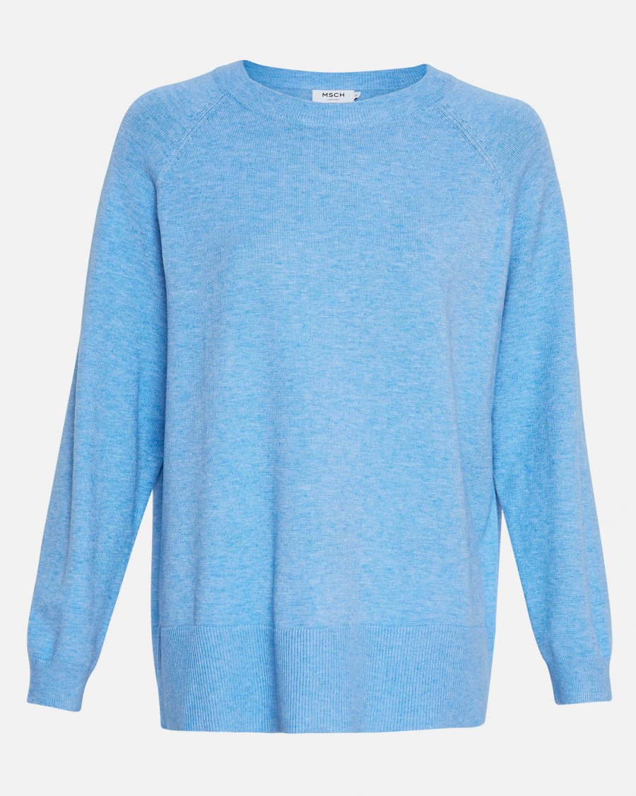 MSCH Copenhagen Sardia Rachelle Pullover Azurine Mel - hvittrad.no