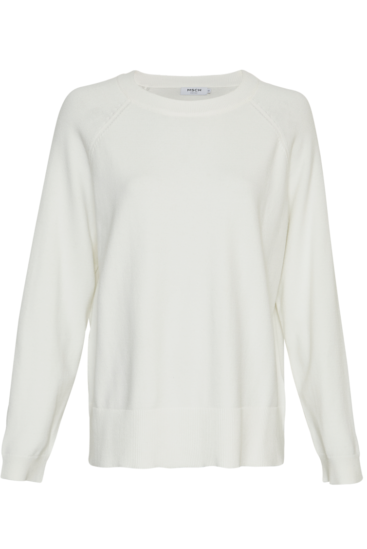 MSCH Copenhagen Sardia Rachelle Pullover Egret - hvittrad.no