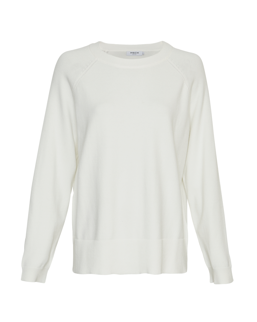 MSCH Copenhagen Sardia Rachelle Pullover Egret - hvittrad.no