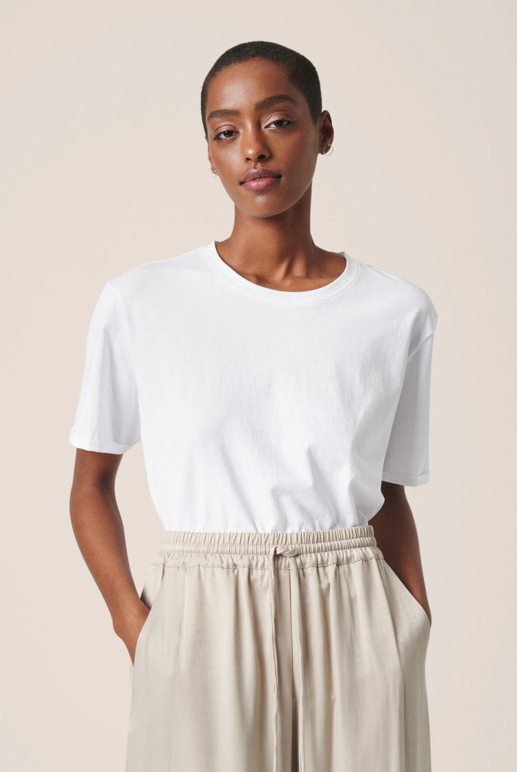 MSCH Copenhagen Terina Organic Tee Bright White - hvittrad.no