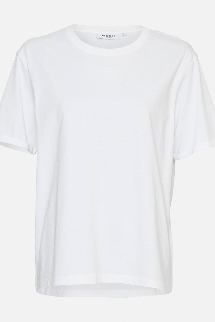 MSCH Copenhagen Terina Organic Tee Bright White - hvittrad.no