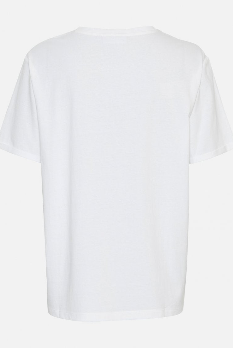 MSCH Copenhagen Terina Organic Tee Bright White - hvittrad.no