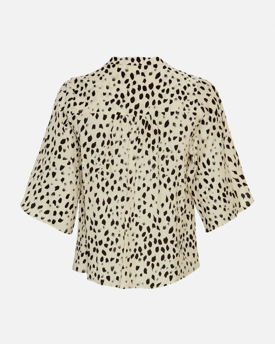 MSCH Copenhagen Angelina Shirt AOP Peyote Dot - hvittrad.no