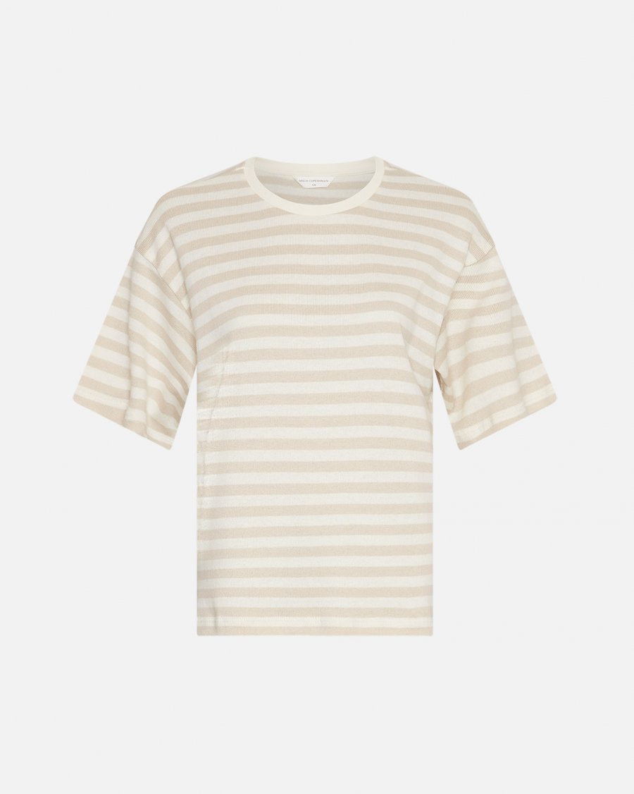 MSCH Copenhagen Bahara SS Pullover STP V Ice/Peyote - hvittrad.no