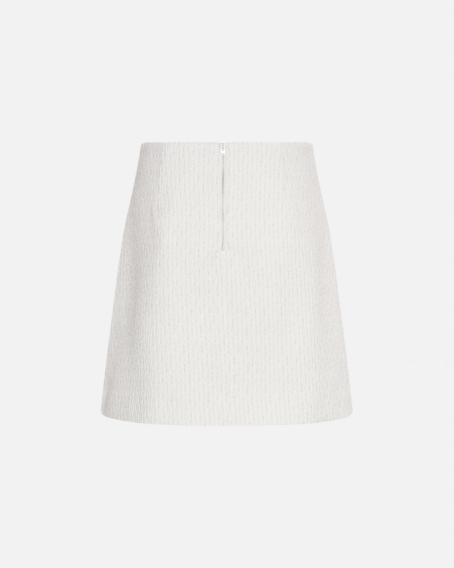 MSCH Copenhagen Nadialine Skirt White Melange - hvittrad.no