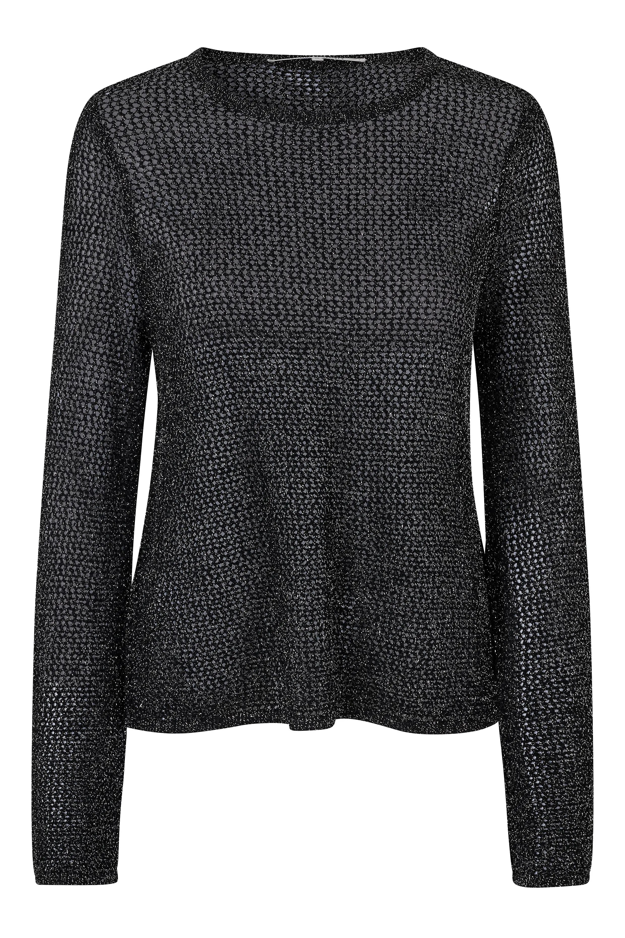 Second Female Nira Knit Blouse Black - hvittrad.no