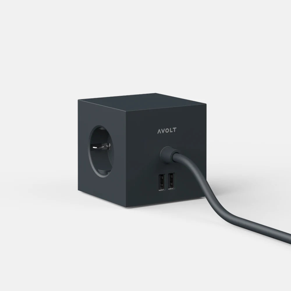 Square 1 USB Magnet Black