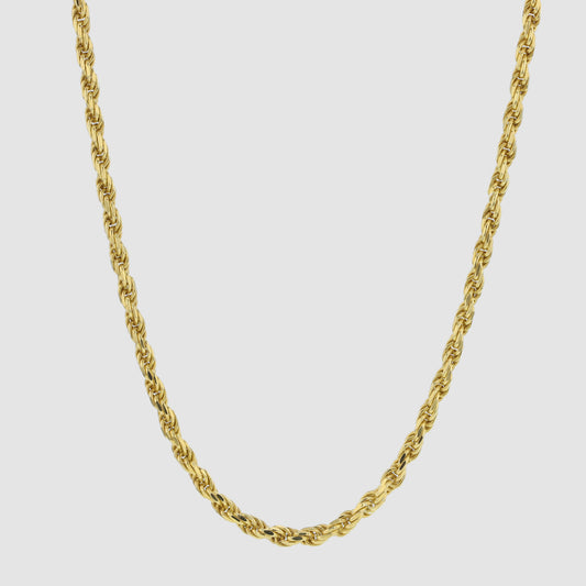 Rocks Rope Necklace Gold 45cm