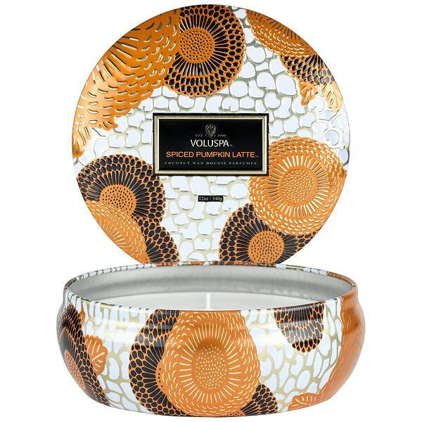 3–Wick Tin Candle – Spiced Pumpkin Latte 340g