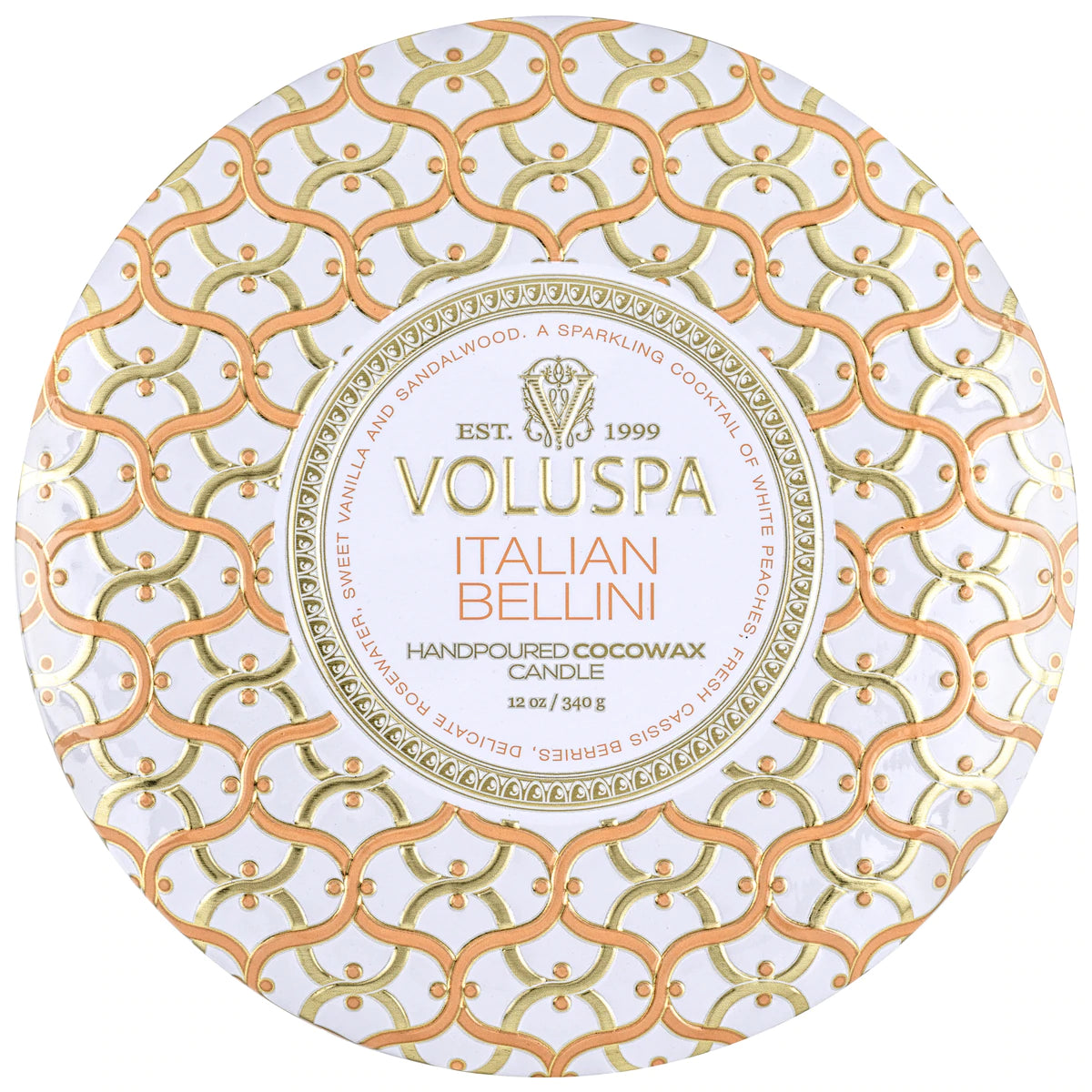 3-Wick Tin Candle – Italian Bellini 340g