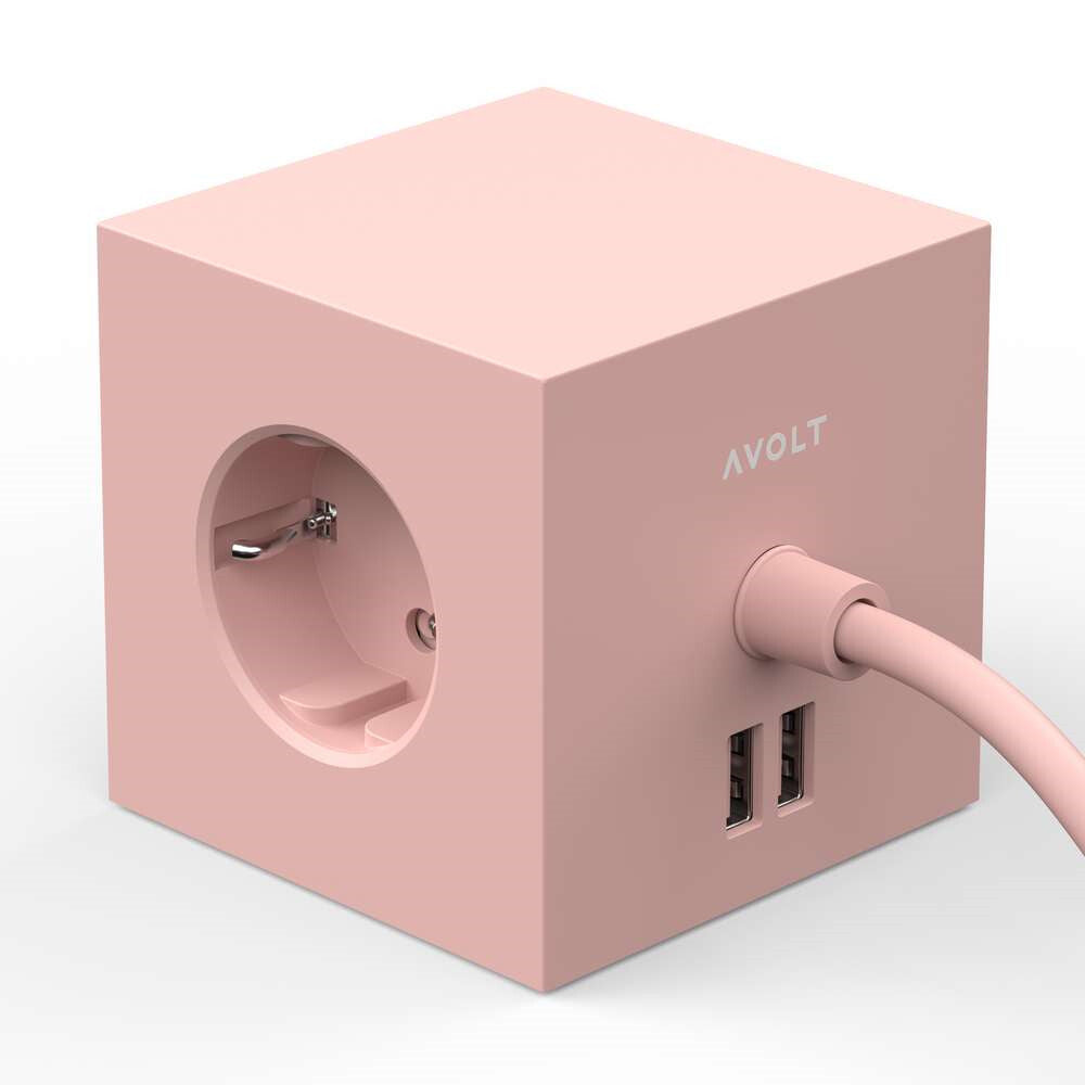 Square 1 USB Magnet Old Pink