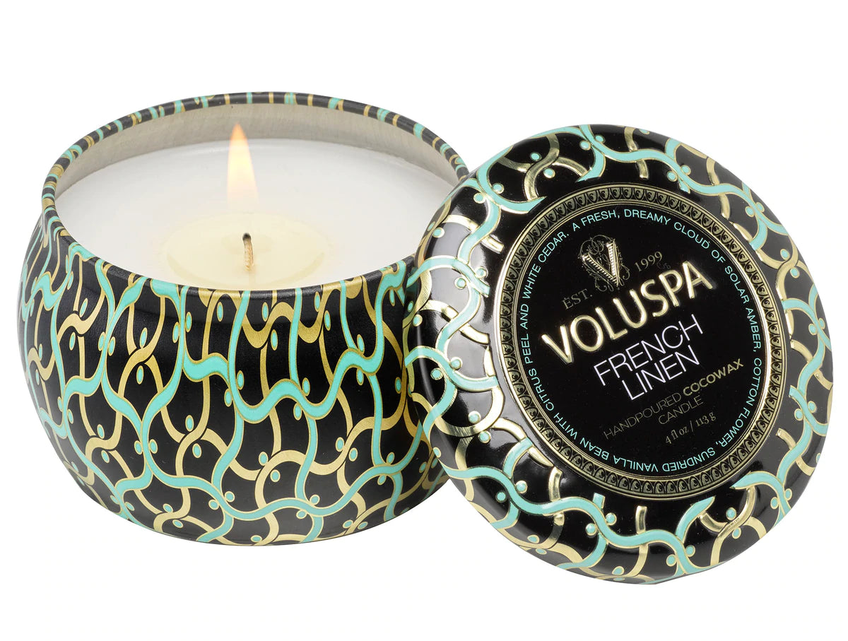 Mini Tin Candle – French Linen 113g