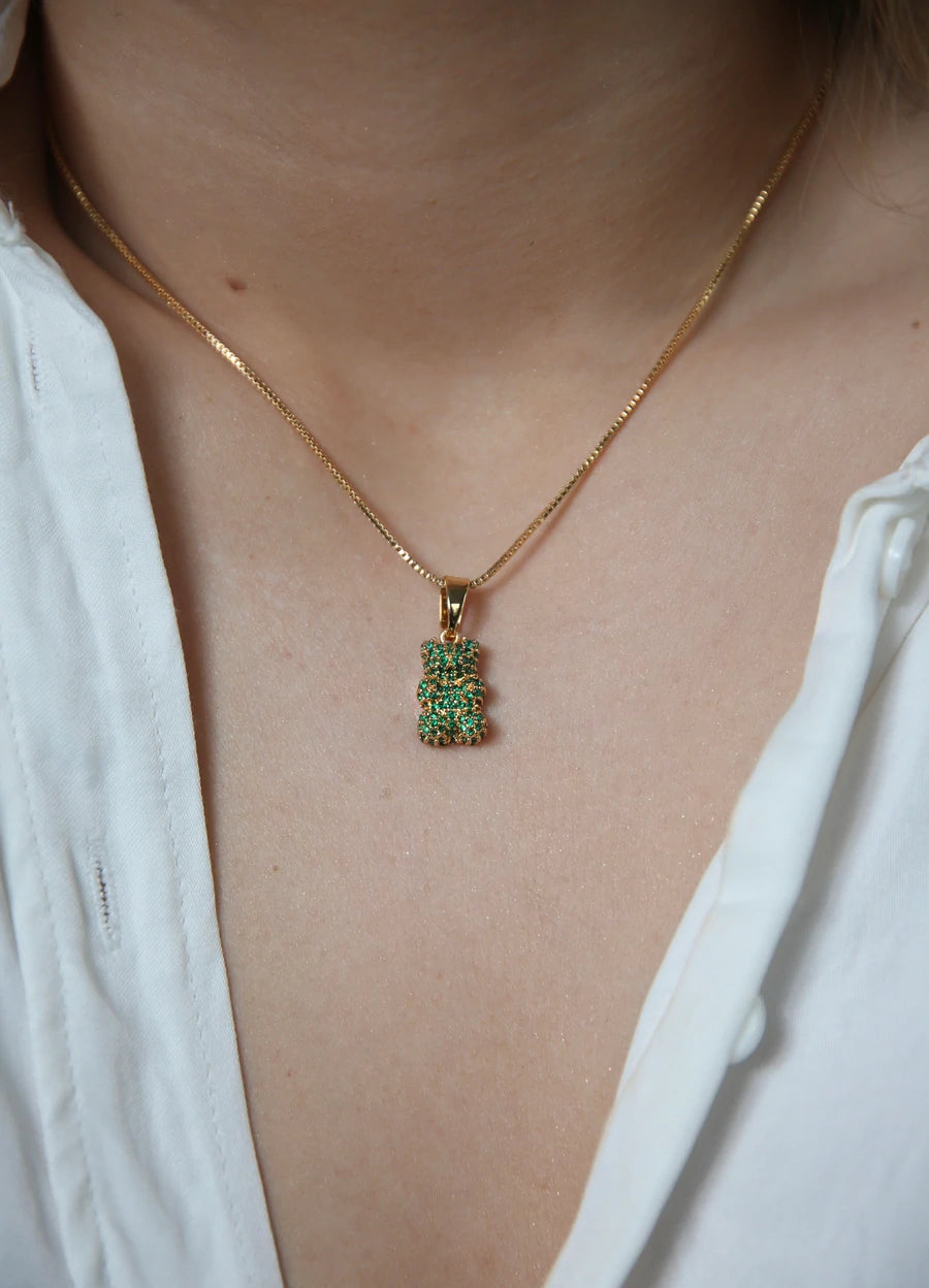 Nostalgia Bear w/Classic Connector – Emerald Green