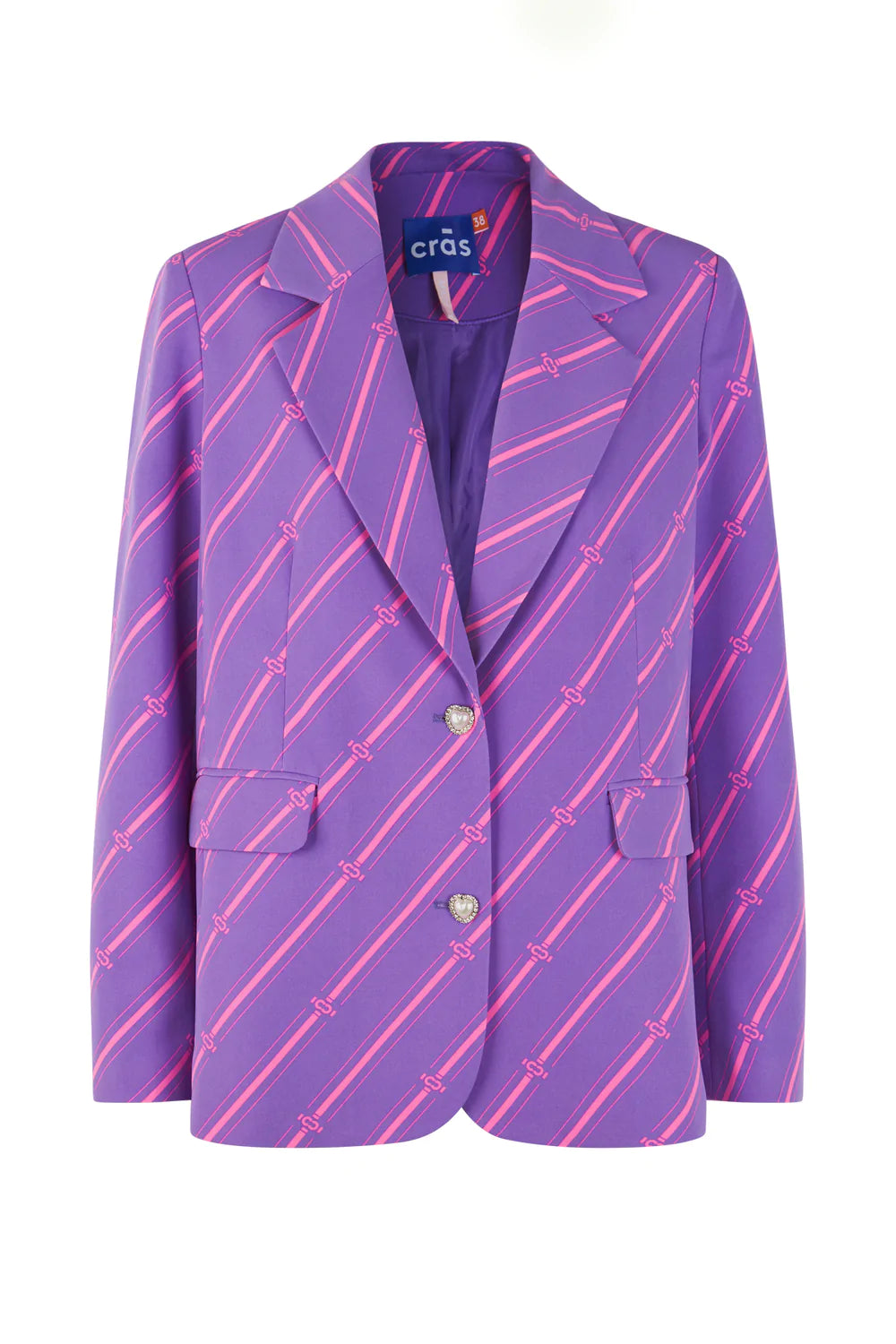 Amycras Blazer Mono Stripe Purple