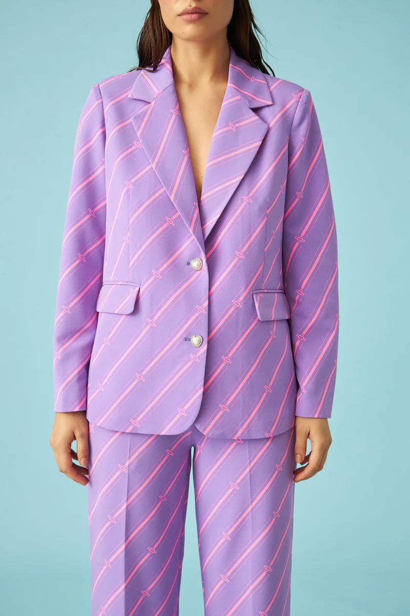 Amycras Blazer Mono Stripe Purple
