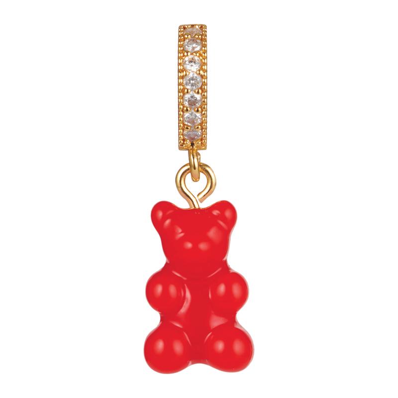 Nostalgia Bear w/Pave Connector - Sangria