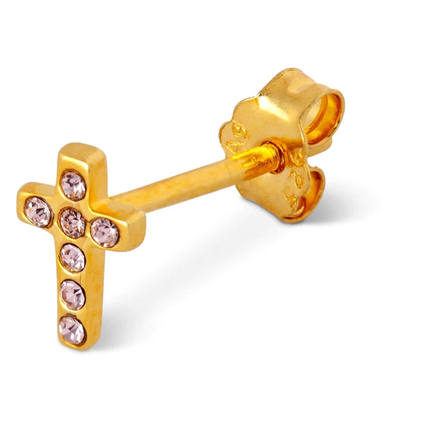 Cross Crystal 1 Pcs Gold Plated Rose