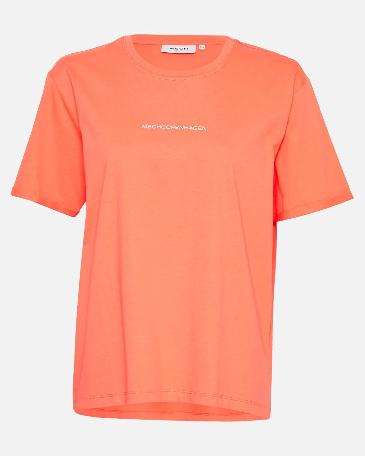 Terina Organic Small Logo Tee P Rose/White