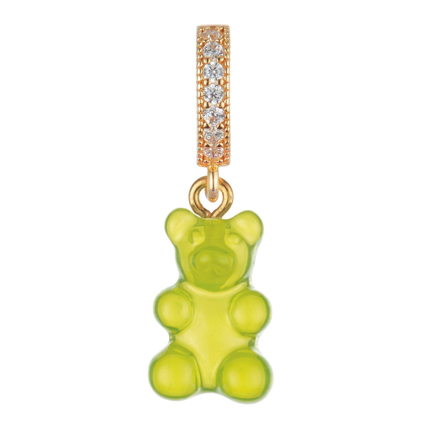 Nostalgia Bear w/Pave Connector – Lime