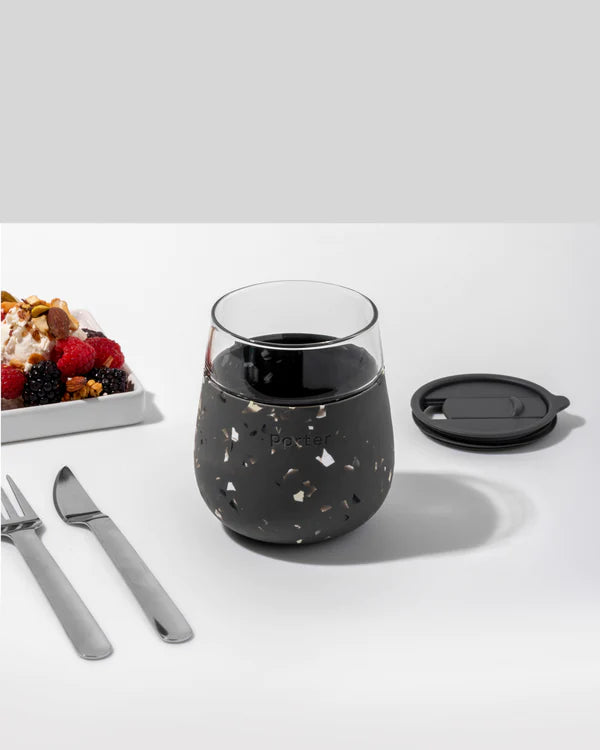 Porter To-Go Tumbler (Porter Glass) Charcoal Terrazzo 444ml