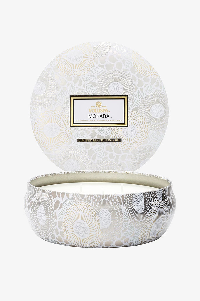 3-Wick Tin Candle – Mokara 340g