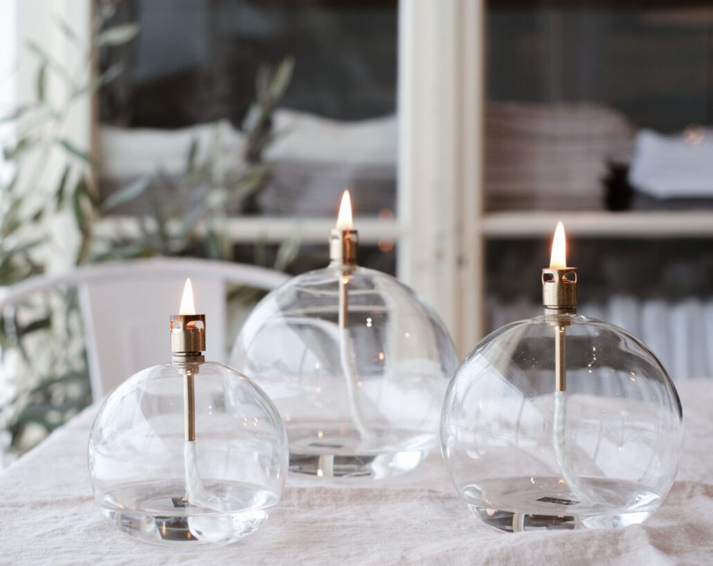 Oljelampe Round Brass Small