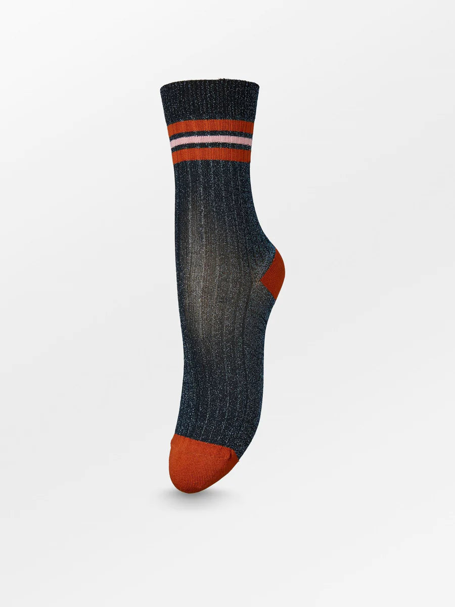Reeta Glitter Sock Maritime Blue