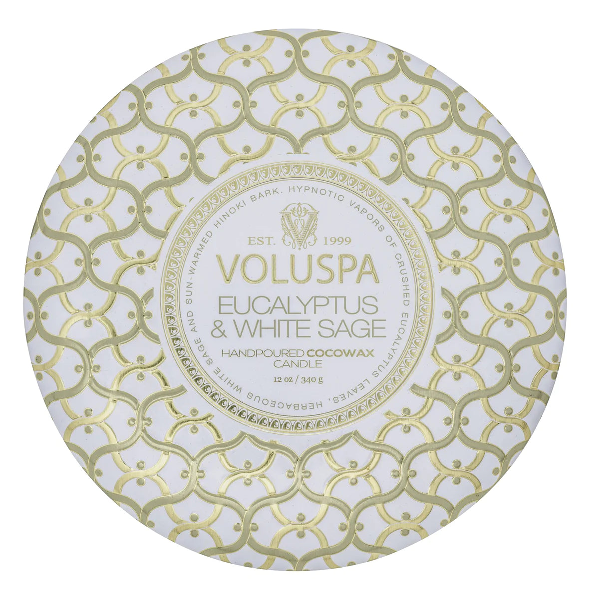 3-Wick Tin Candle – Eucalyptus & White Sage 340g