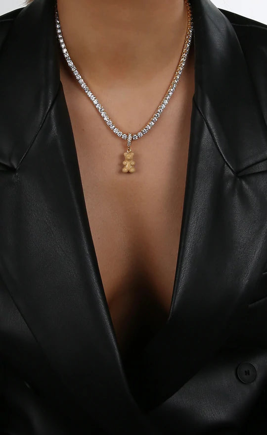 Nostalgia Bear w/Pave Connector – Salt Caramel