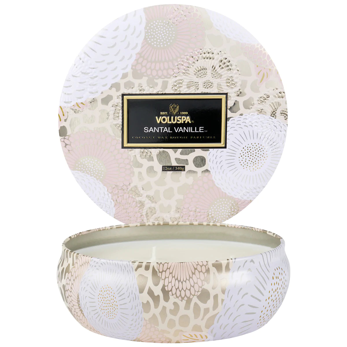 3-Wick Tin Candle – Santal Vanille 340g