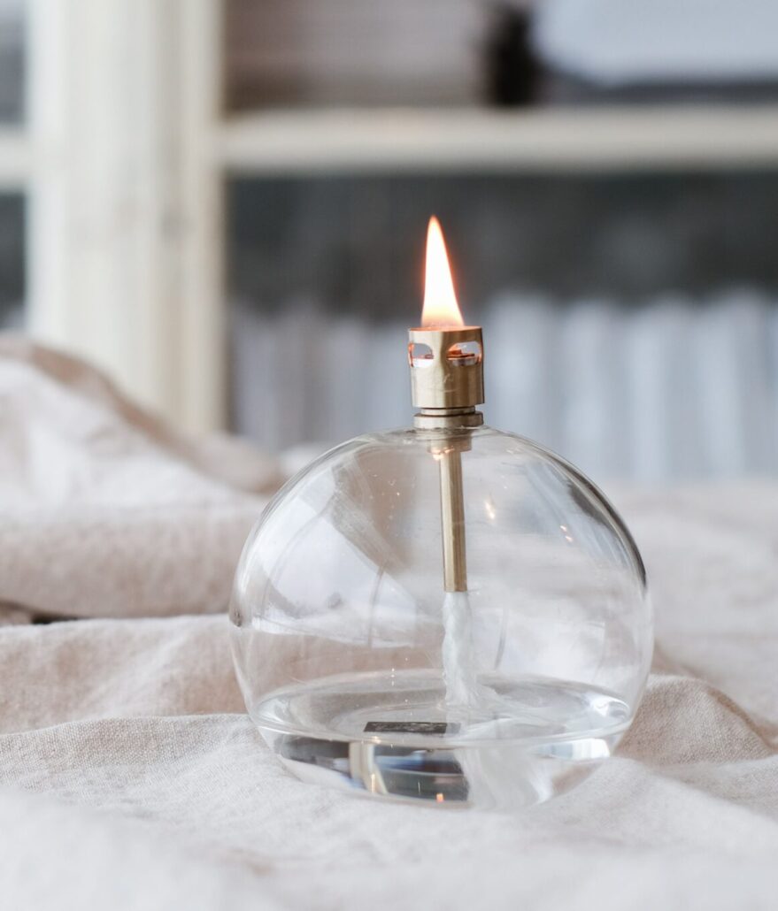 Oljelampe Round Brass Small