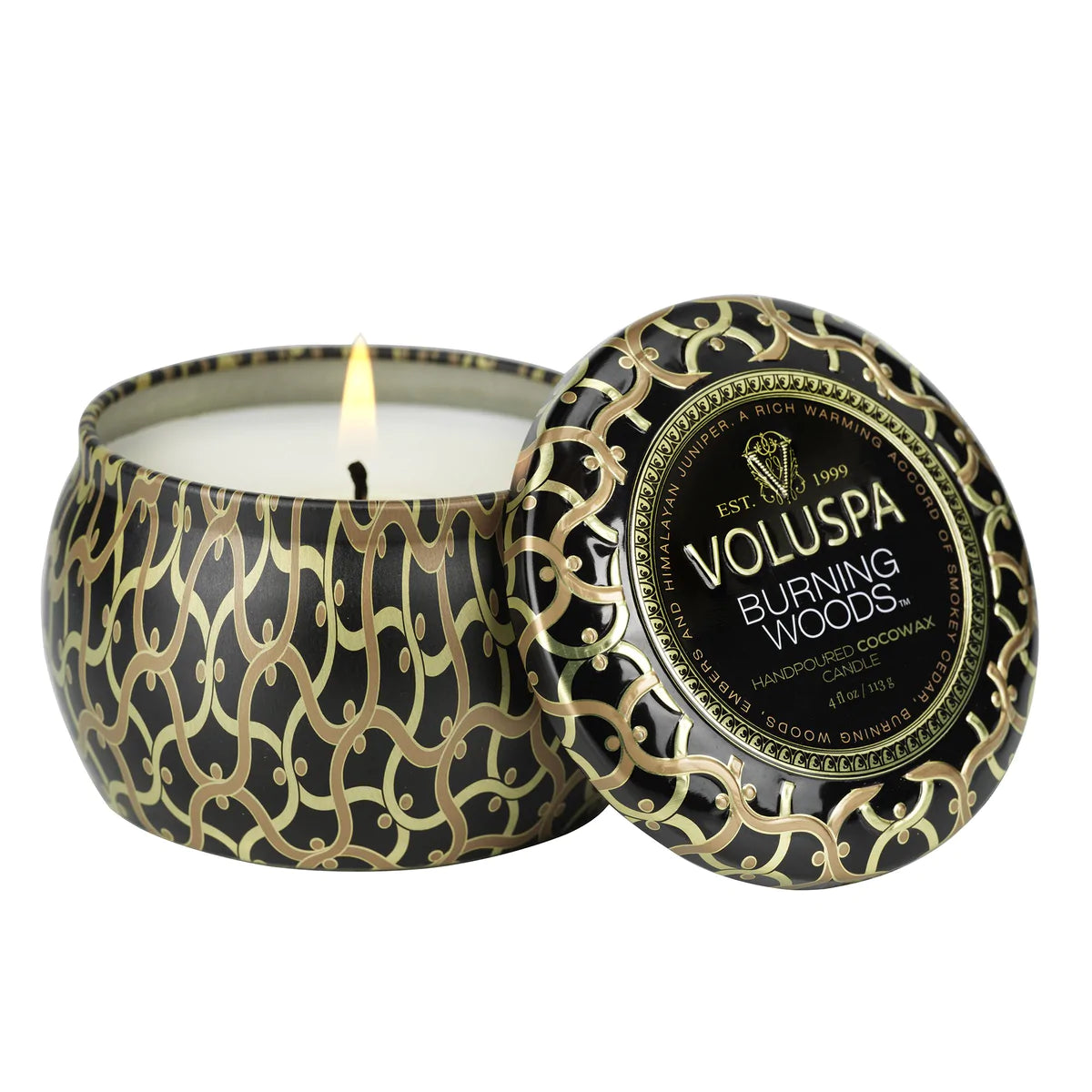 Mini Tin Candle – Burning Woods 113g