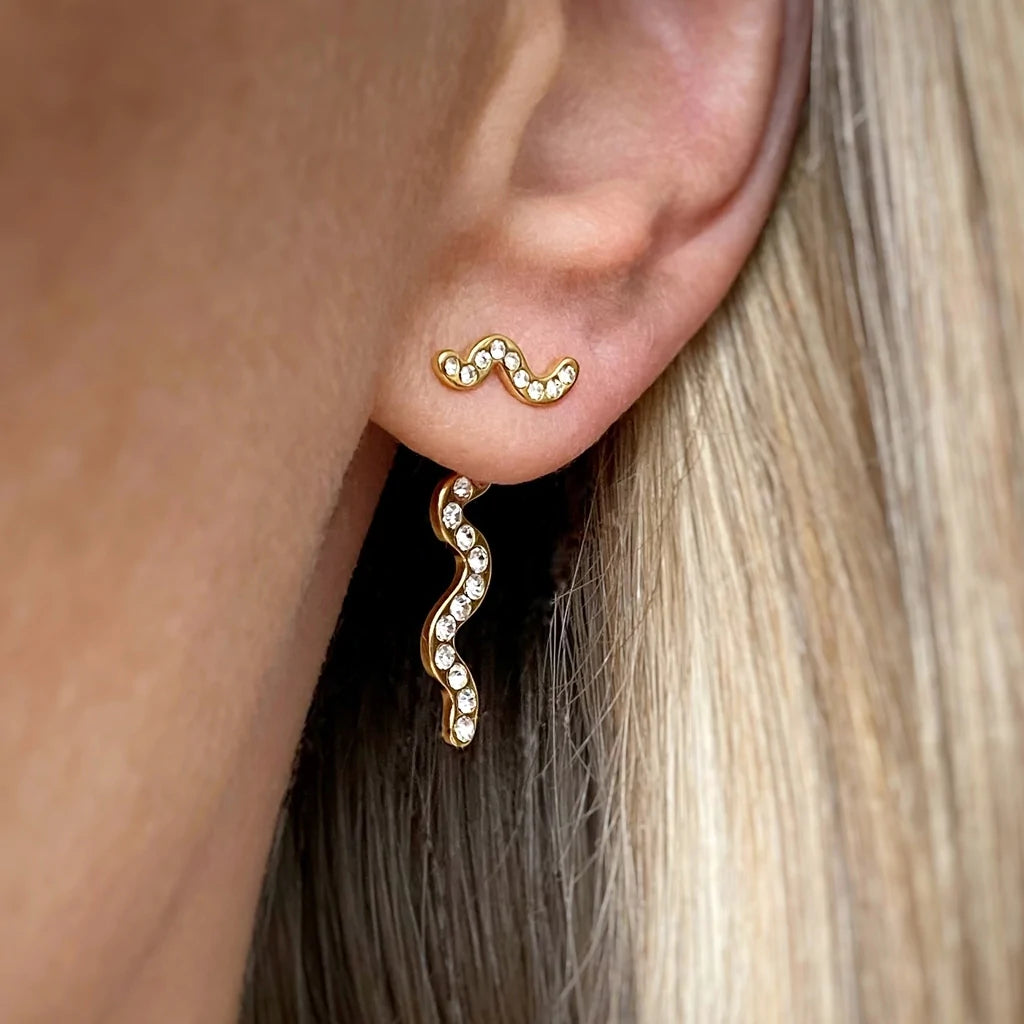 Snaky 1 Pcs Gold Plated White