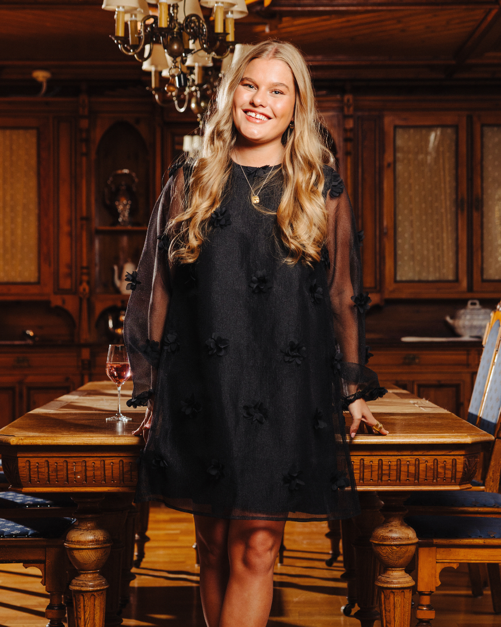 Molli LS-M, Bobble, Dress Black