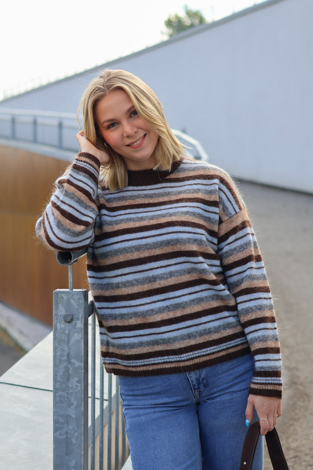 Gillardi-M, Friday Stripe, Knit  Friday Multi Stripe Brown
